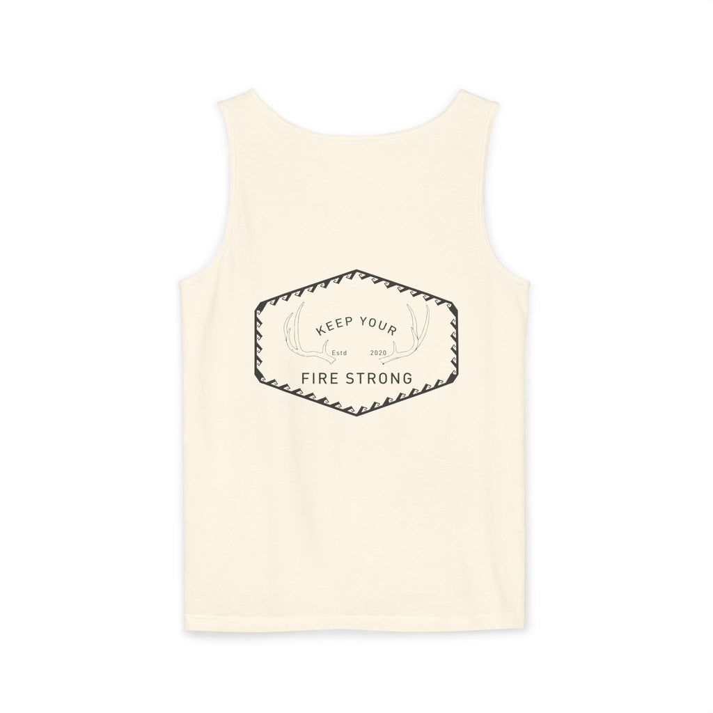 Keep Your Fire Strong - “River Antler” TANK - ECRU - 100% carded cotton