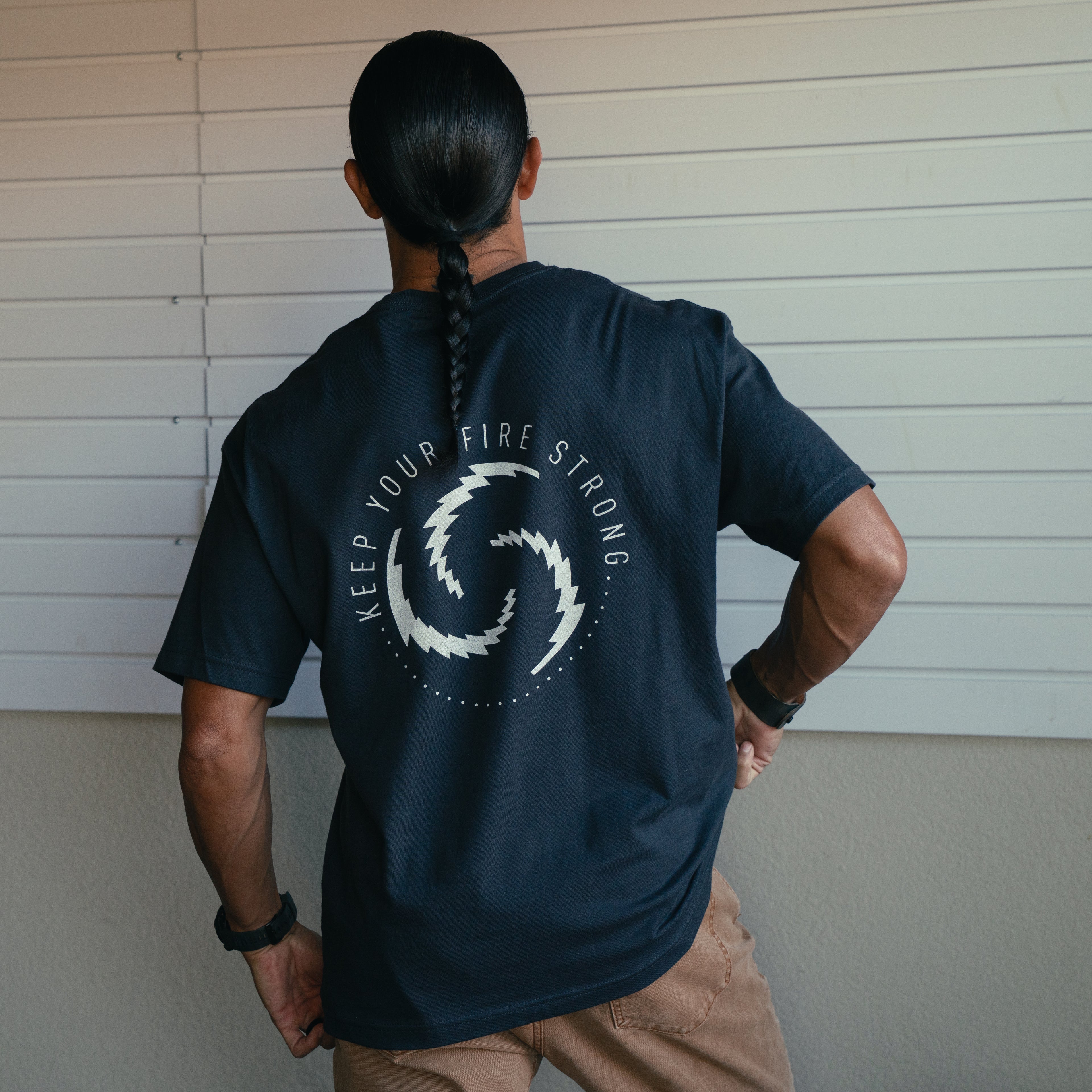 Unisex Oversized Boxy Tee - KEEP YOUR FIRE STRONG