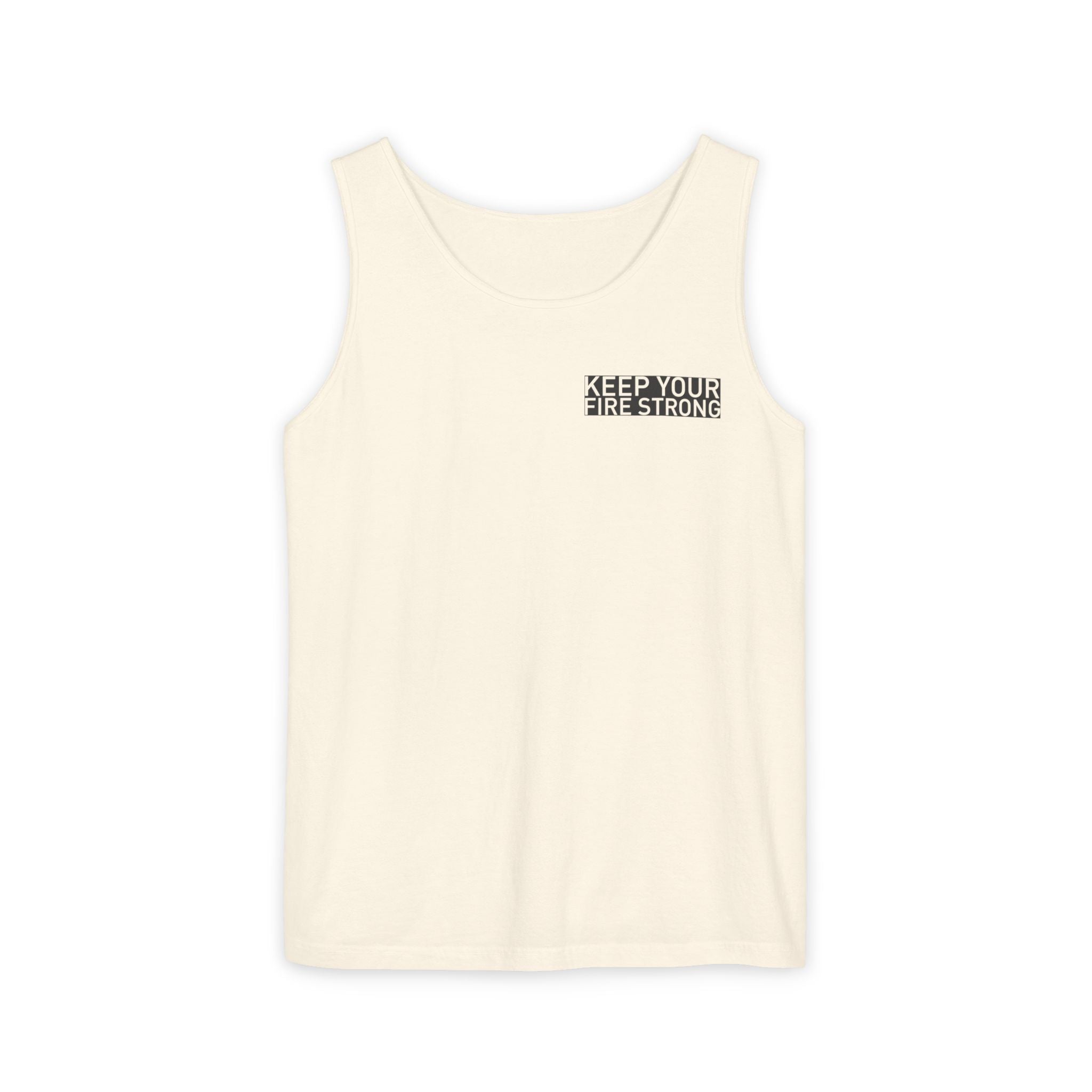 Keep Your Fire Strong - “River Antler” TANK - ECRU - 100% carded cotton