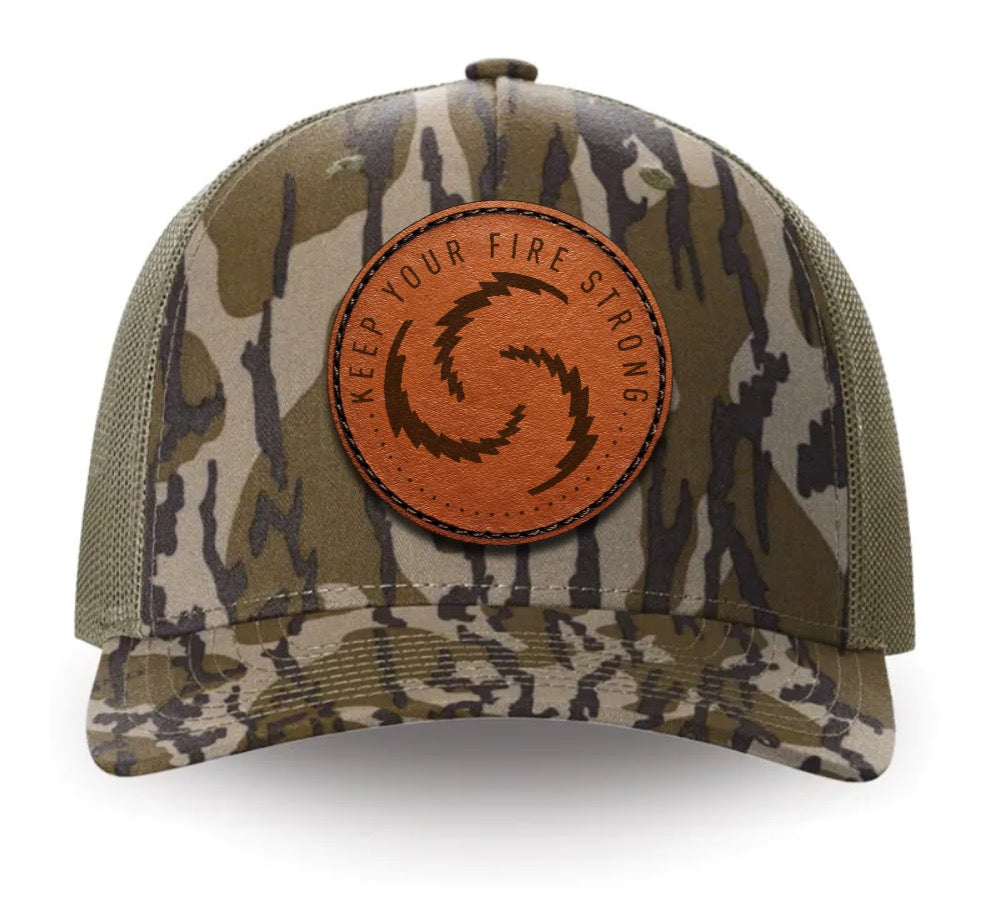 KEEP YOUR FIRE STRONG Snapback in Mossy Oak / Bottomland