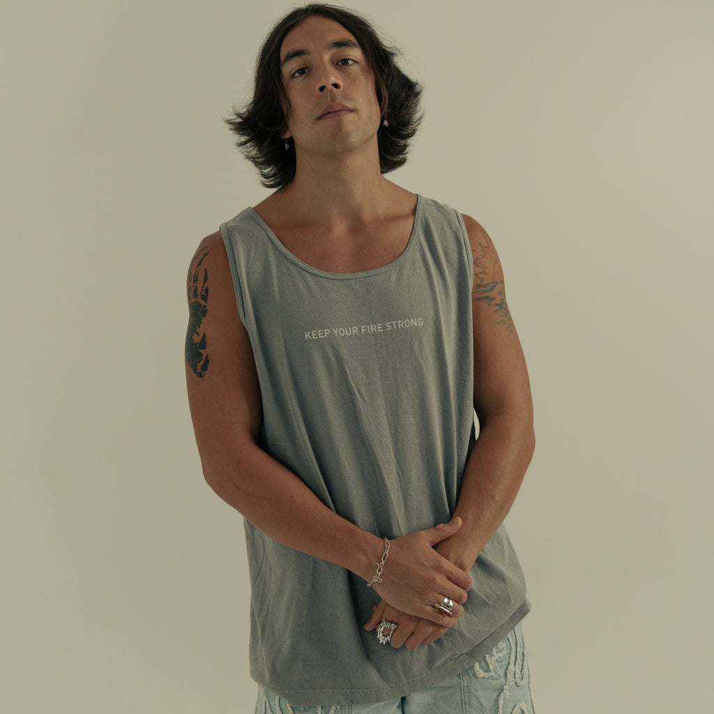 KEEP YOUR FIRE STRONG Staple Tank