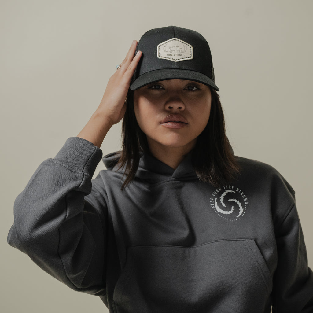 Keep Your Fire Strong - "River Antler" Snapback BLACK
