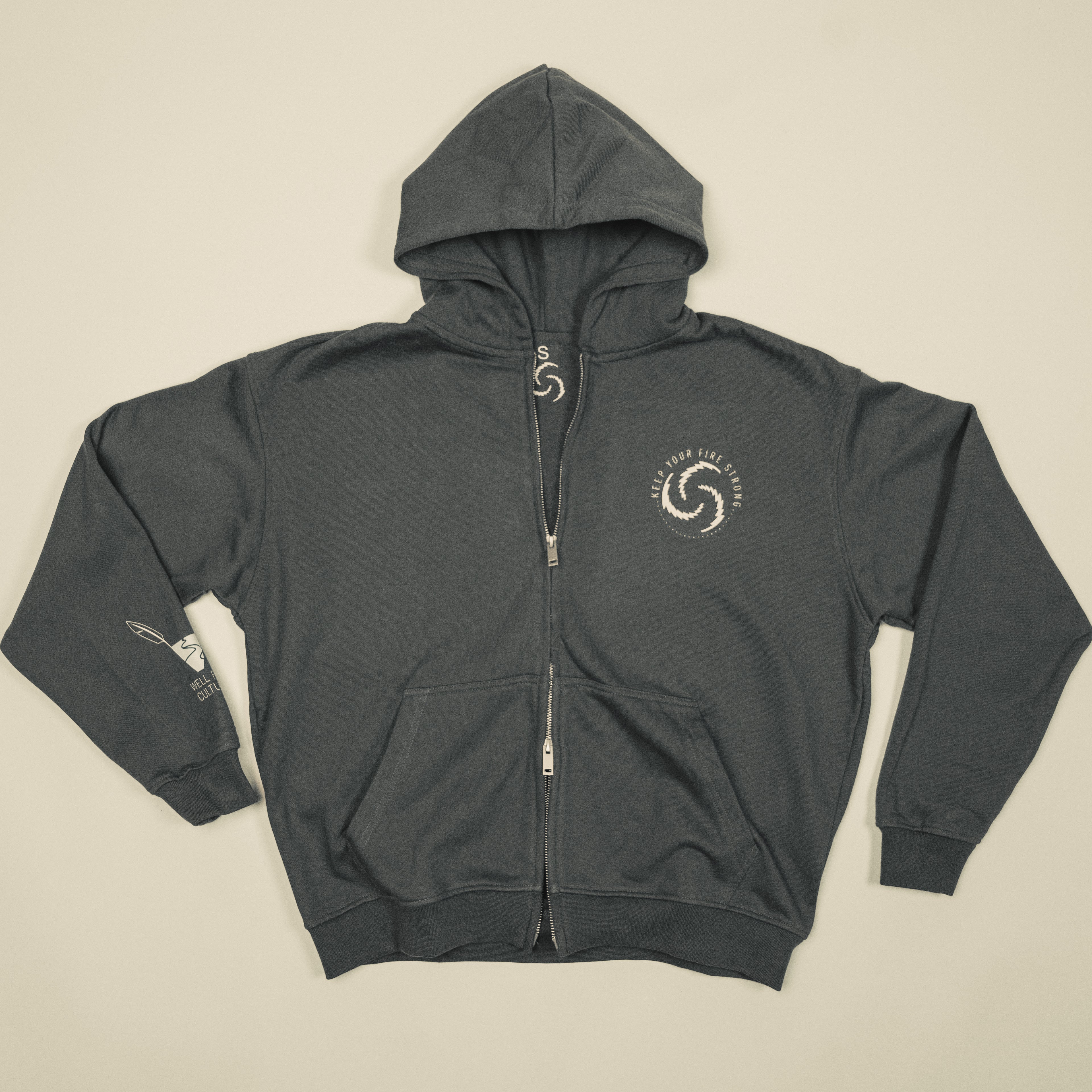 Keep Your Fire Strong Double-Zip Hoodie 345GSM Boxy-Fit