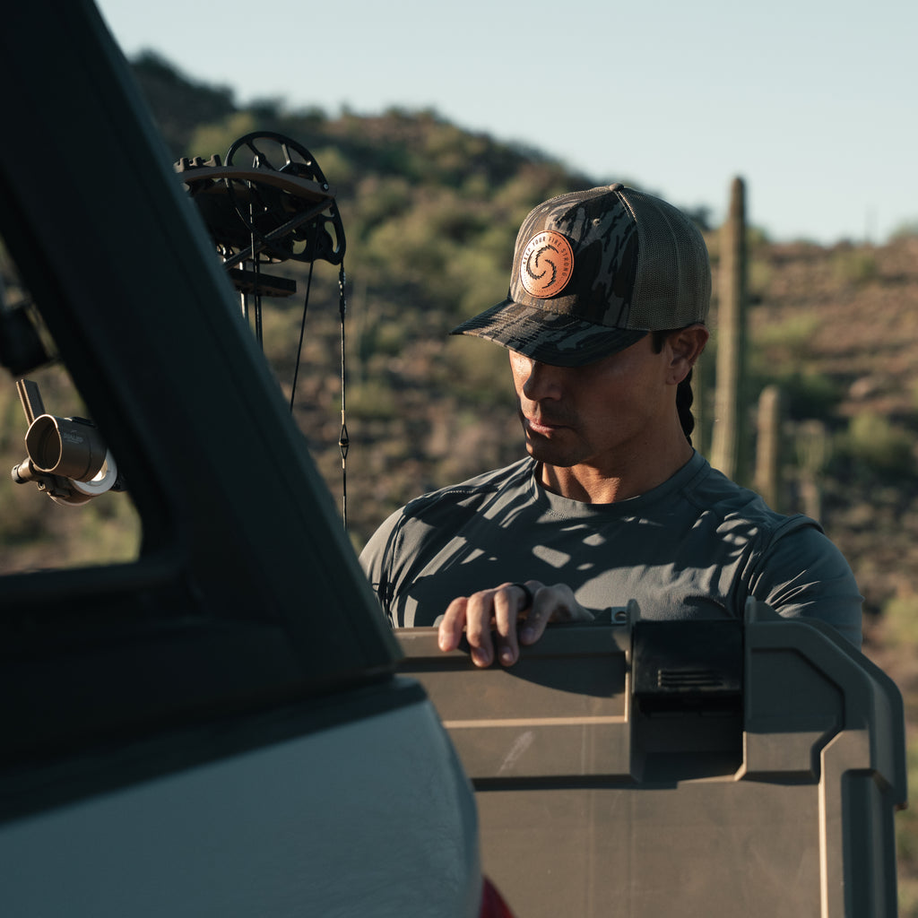 KEEP YOUR FIRE STRONG Snapback in Mossy Oak / Bottomland