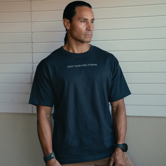 Unisex Oversized Boxy Tee - KEEP YOUR FIRE STRONG