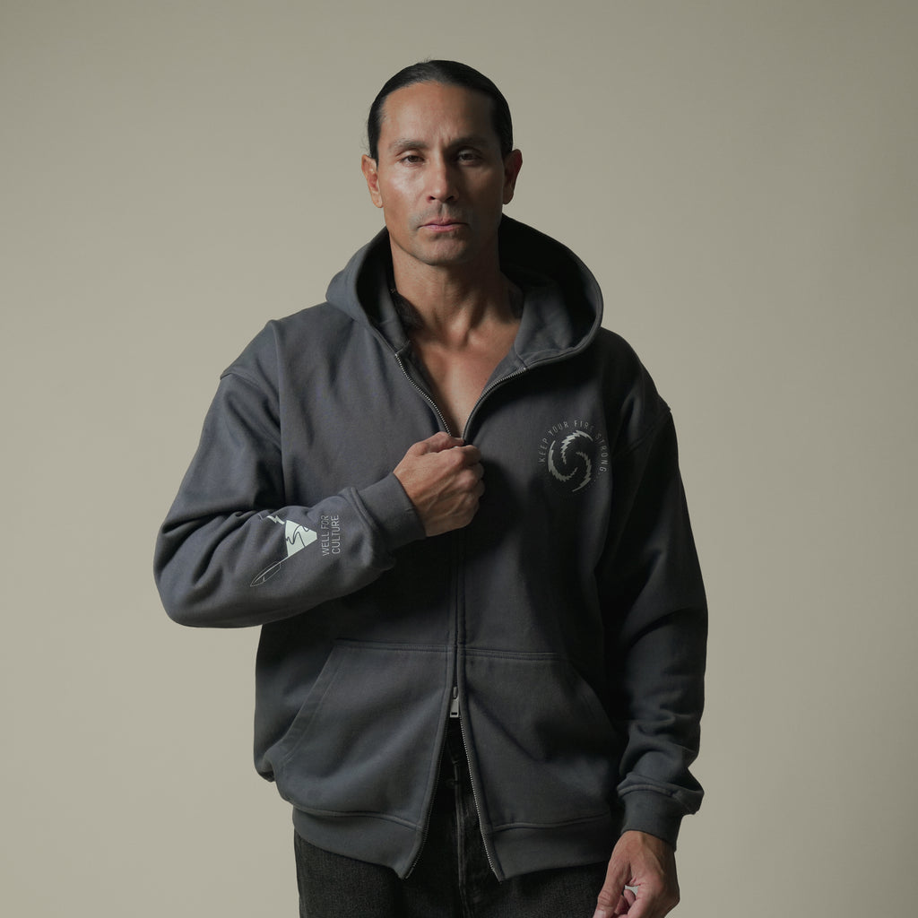 Keep Your Fire Strong Double-Zip Hoodie 345GSM Boxy-Fit