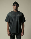 Keep Your Fire Strong -  “River Antler” Tee - Faded Black - 100% carded cotton