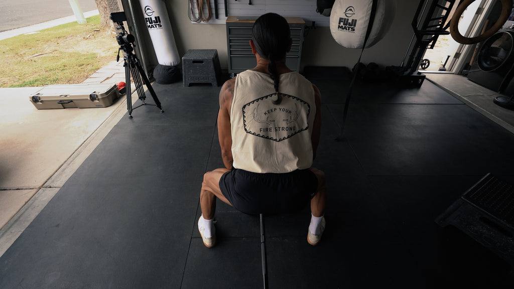 Keep Your Fire Strong - “River Antler” TANK - ECRU - 100% carded cotton