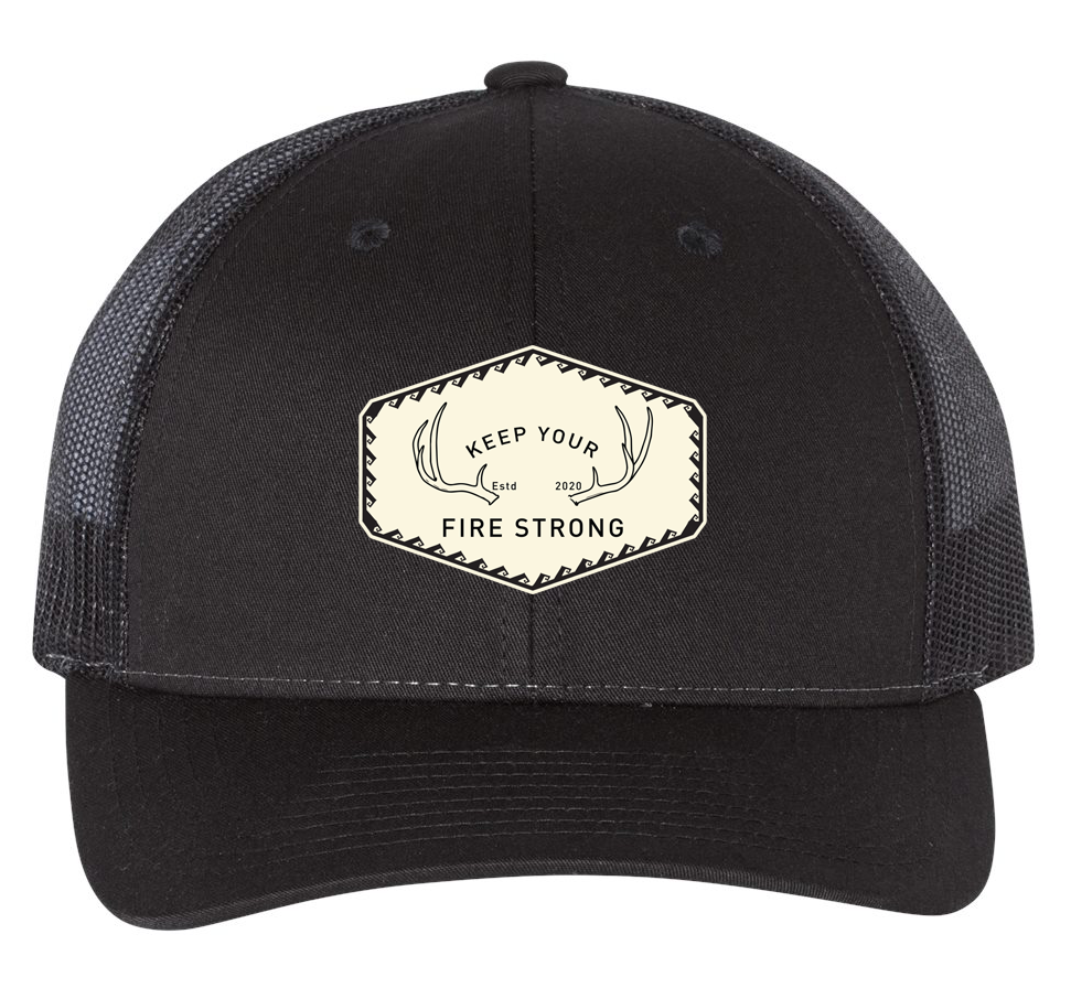 Keep Your Fire Strong - "River Antler" Snapback BLACK